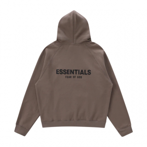 Fear Of God Essentials Brown Hoodie